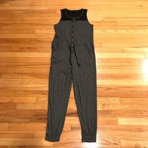 Grey and black casual jumpsuit